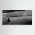 Ketch Sailboat in moody grey. Gift for a sailor.